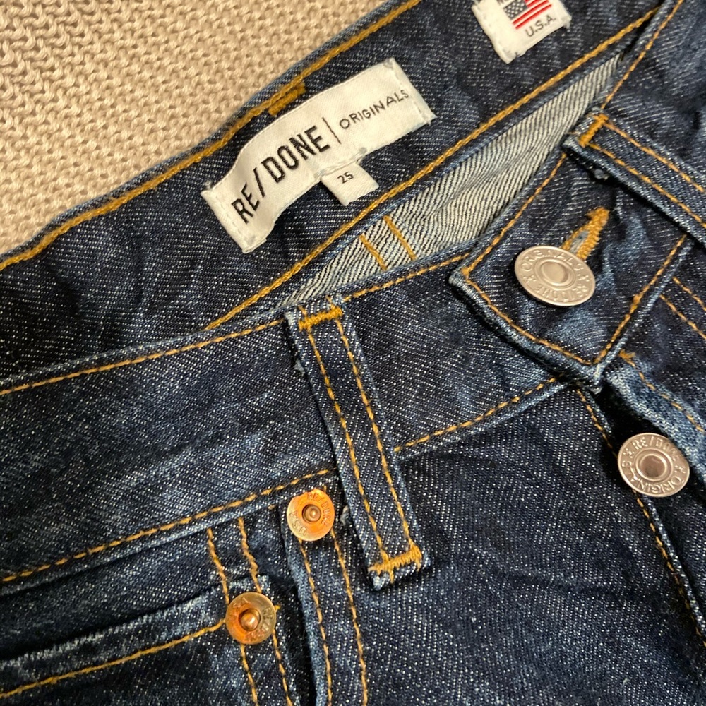 Re/done high-rise slim leg jeans